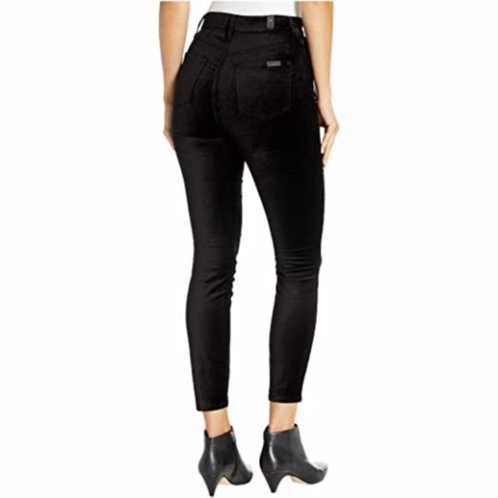 7 for All Man Kind High Rise Skinny Velvet Pants